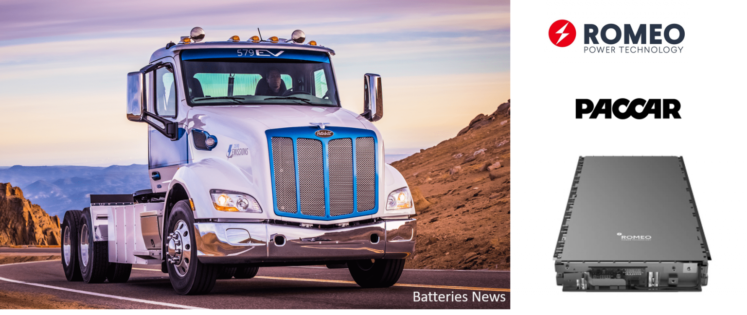 Romeo Power to Supply PACCAR with Peterbilt 579 and 520 Battery