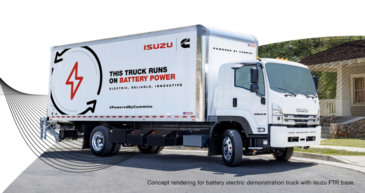 isuzu cummins battery electric truck